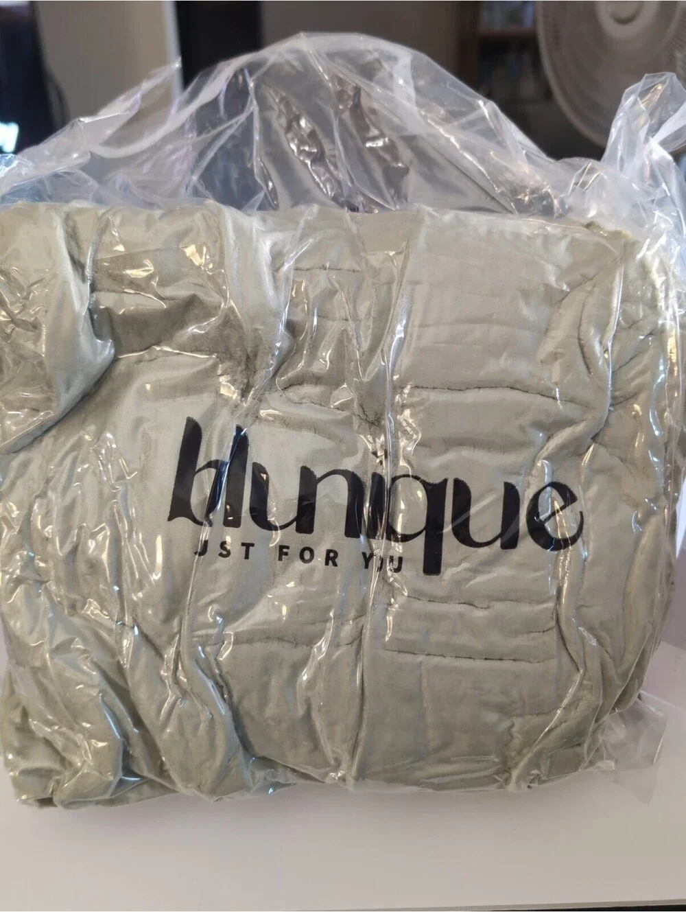 blunique Heated Throw Blanket 50x60 Gray Sherpa Fleece Fast Heating